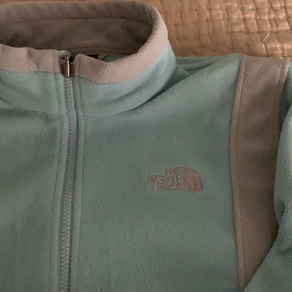 Zip front North Face fleece in blue gray Size XL TG - Picture 2 of 6